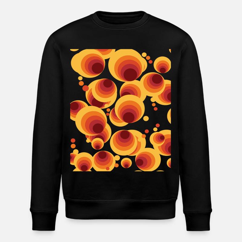 Abstract Polka Dots Circle Pattern - Stanley/Stella ROLLER Unisex Organic Sweatshirt - black
