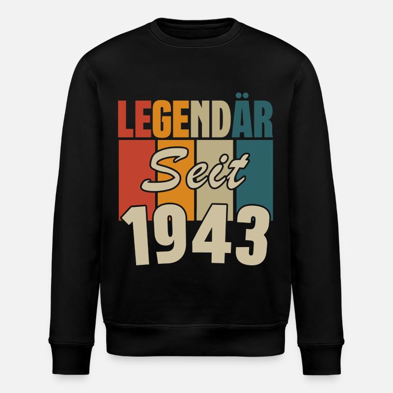 legendär seit 1943 - Stanley/Stella Unisex Bio-Sweatshirt ROLLER - Schwarz
