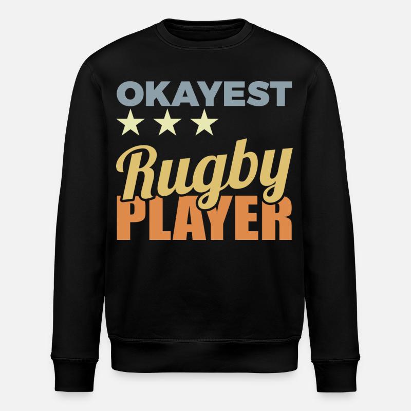 Average rugby player - Stanley/Stella ROLLER Unisex Organic Sweatshirt - black