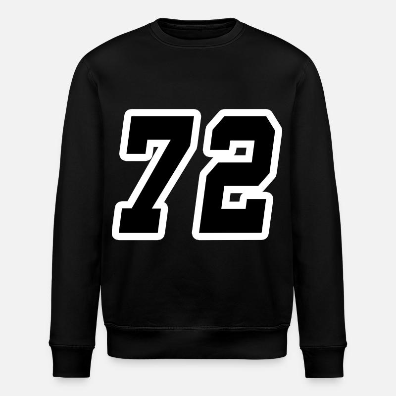 Nummer zweiundsiebzig 72 - Stanley/Stella Unisex Bio-Sweatshirt ROLLER - Schwarz