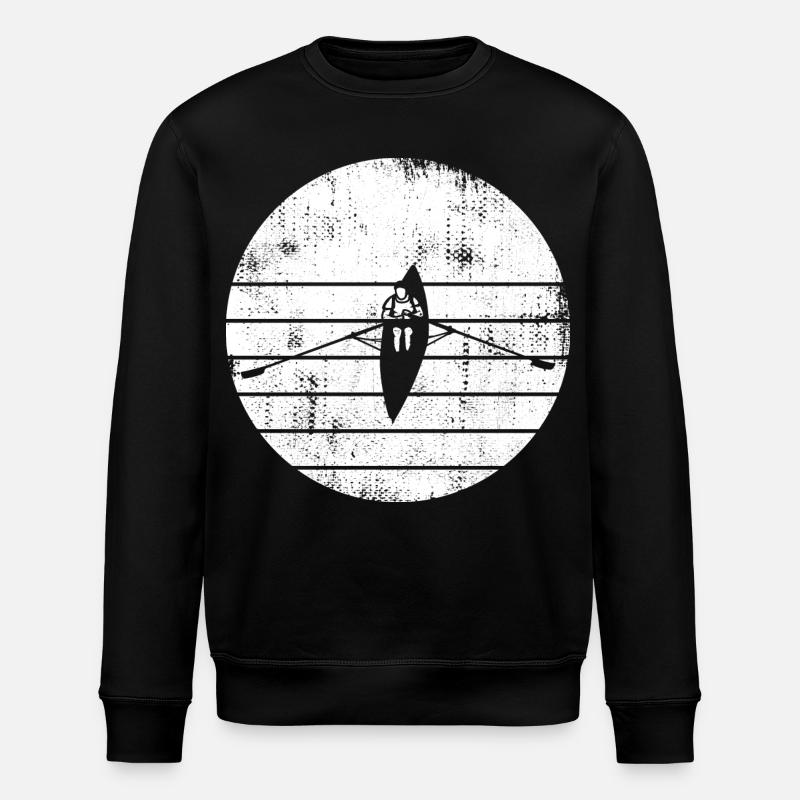 Ruderboot Zeichnung - Stanley/Stella Unisex Bio-Sweatshirt ROLLER - Schwarz