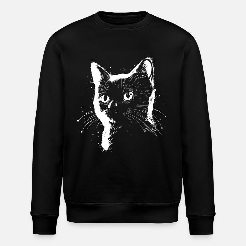 Cat Drawing - Stanley/Stella ROLLER Unisex Organic Sweatshirt - black