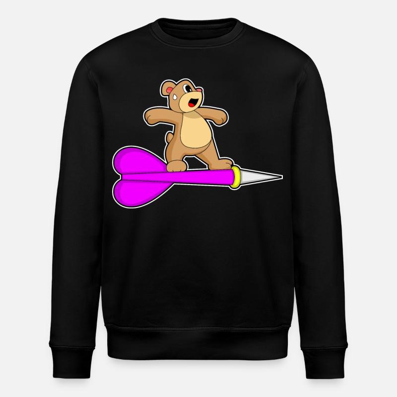 Bär Dart Dartpfeil - Stanley/Stella Unisex Bio-Sweatshirt ROLLER - Schwarz