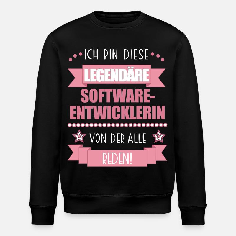 Softwareentwicklerin Codeexpertin süßes Geschenk - Stanley/Stella Unisex Bio-Sweatshirt ROLLER - Schwarz