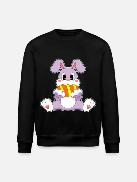 Bunny Easter Easter Egg - Stanley/Stella ROLLER Unisex Organic Sweatshirt - black