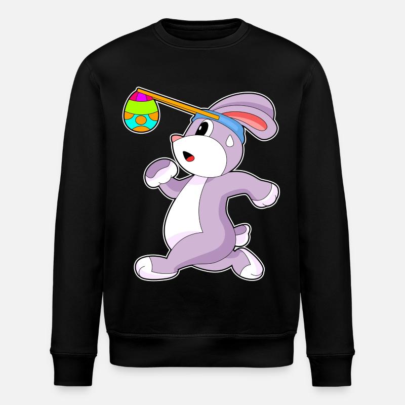 Bunny Easter Jogging - Stanley/Stella ROLLER Unisex Organic Sweatshirt - black