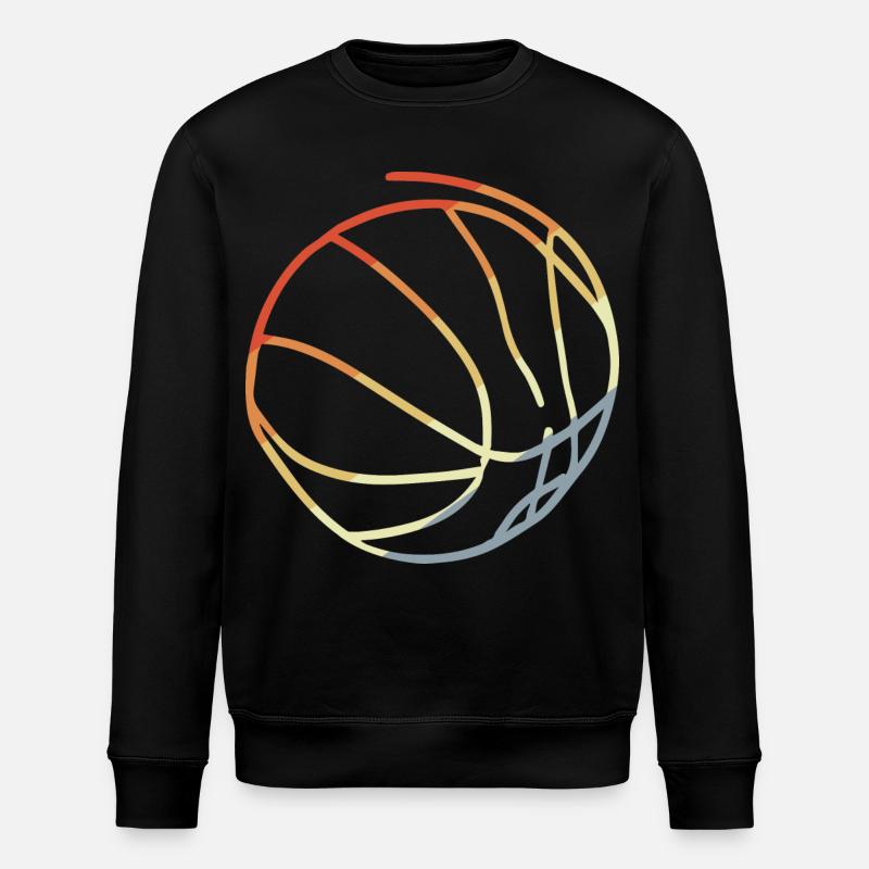 Style rétro de basket-ball - Sweat bio ROLLER Stanley/Stella Unisexe - noir