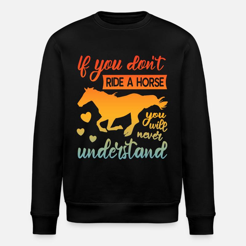 Pferdeliebhaber - Stanley/Stella Unisex Bio-Sweatshirt ROLLER - Schwarz