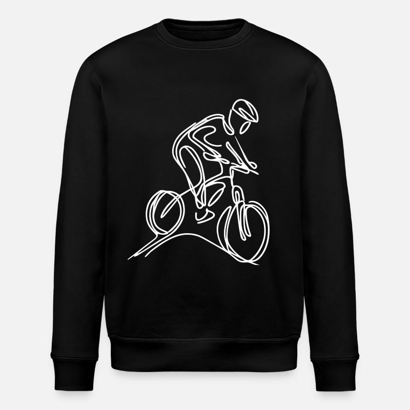 Mountainbiker Skizze - Stanley/Stella Unisex Bio-Sweatshirt ROLLER - Schwarz