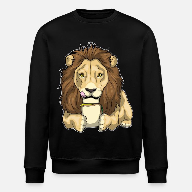 Löwe Sandwich - Stanley/Stella Unisex Bio-Sweatshirt ROLLER - Schwarz