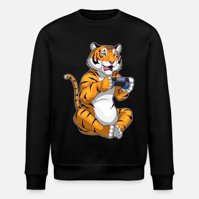 Tiger Gamer Controller - Stanley/Stella Unisex Bio-Sweatshirt ROLLER - Schwarz