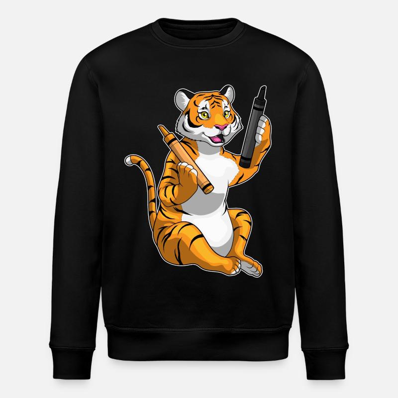 École de crayon Tiger Pupil - Sweat bio ROLLER Stanley/Stella Unisexe - noir