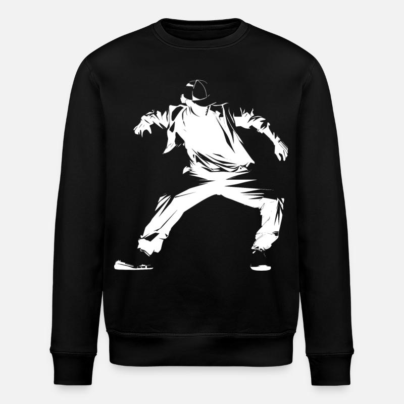 Breakdancer Graphics - Stanley/Stella ROLLER Unisex Organic Sweatshirt - black