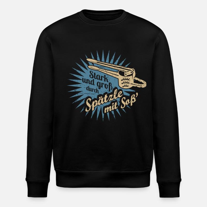 Spätzle mit Soß' - Stanley/Stella Unisex Bio-Sweatshirt ROLLER - Schwarz