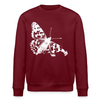 La beauté rare du papillon chardon - Sweat bio ROLLER Stanley/Stella Unisexe - bordeaux - Devant - Nik (191cm)