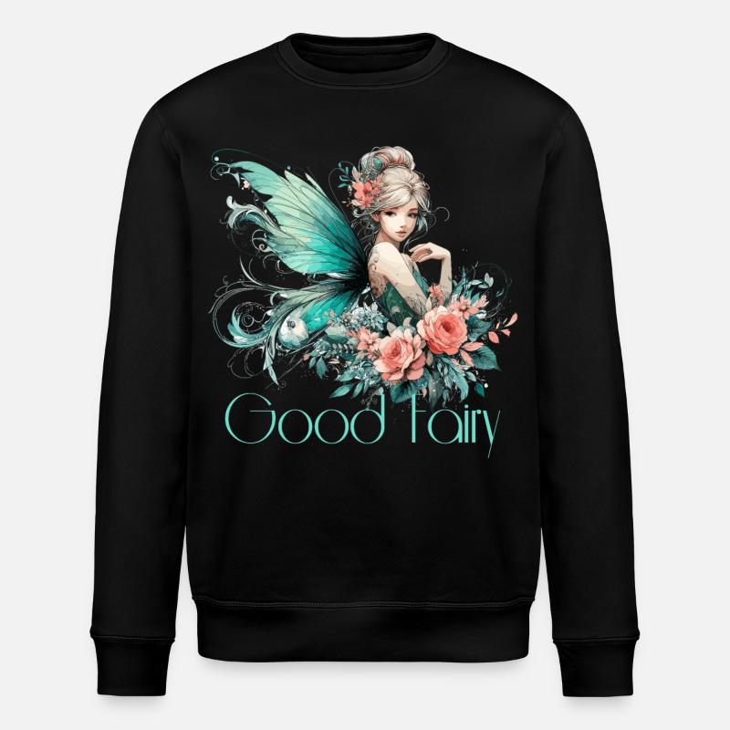 Gute Fee Geschenk - Stanley/Stella Unisex Bio-Sweatshirt ROLLER - Schwarz