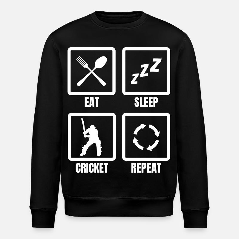 Manger Sommeil Cricket Répéter - Sweat bio ROLLER Stanley/Stella Unisexe - noir