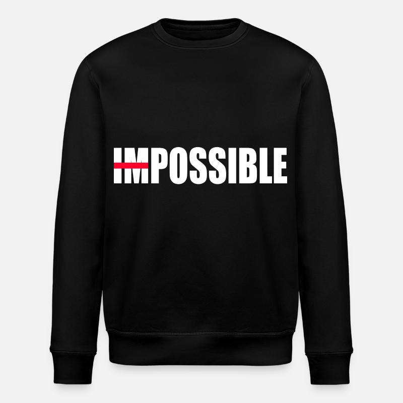 Motivation not impossible - Stanley/Stella ROLLER Unisex Organic Sweatshirt - black