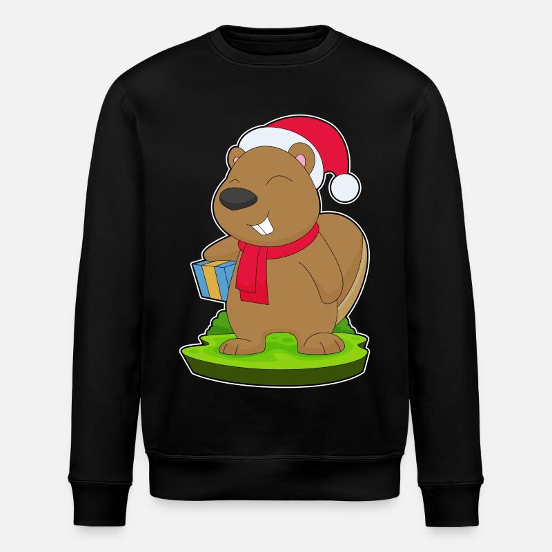 Biber Weihnachten Paket - Stanley/Stella Unisex Bio-Sweatshirt ROLLER - Schwarz