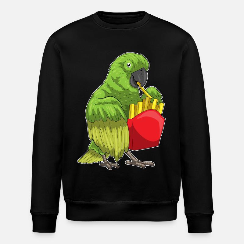 Frites perroquet - Sweat bio ROLLER Stanley/Stella Unisexe - noir