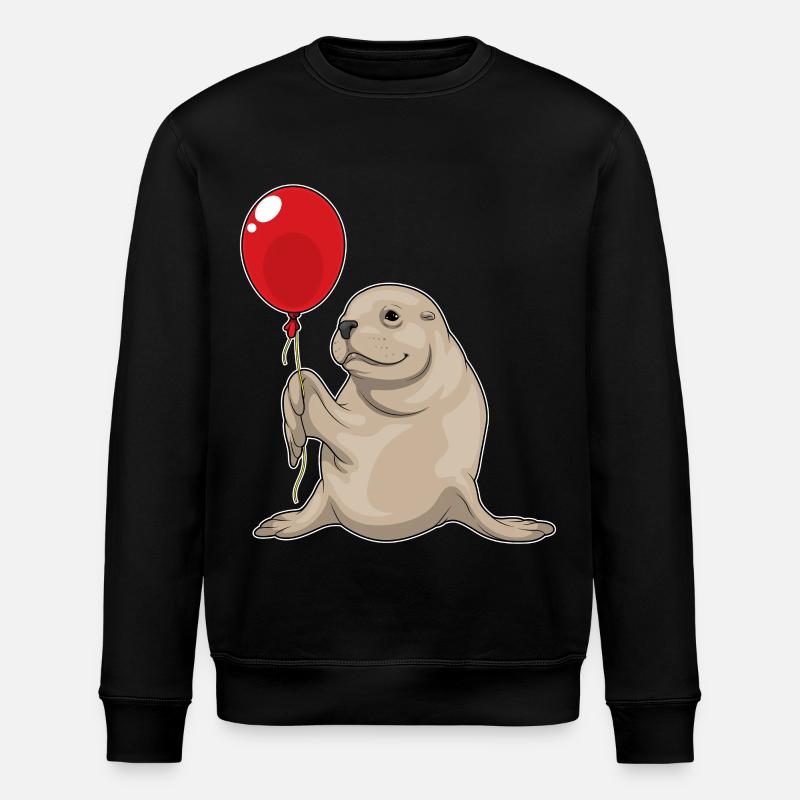 Seal Balloon - Stanley/Stella ROLLER Unisex Organic Sweatshirt - black