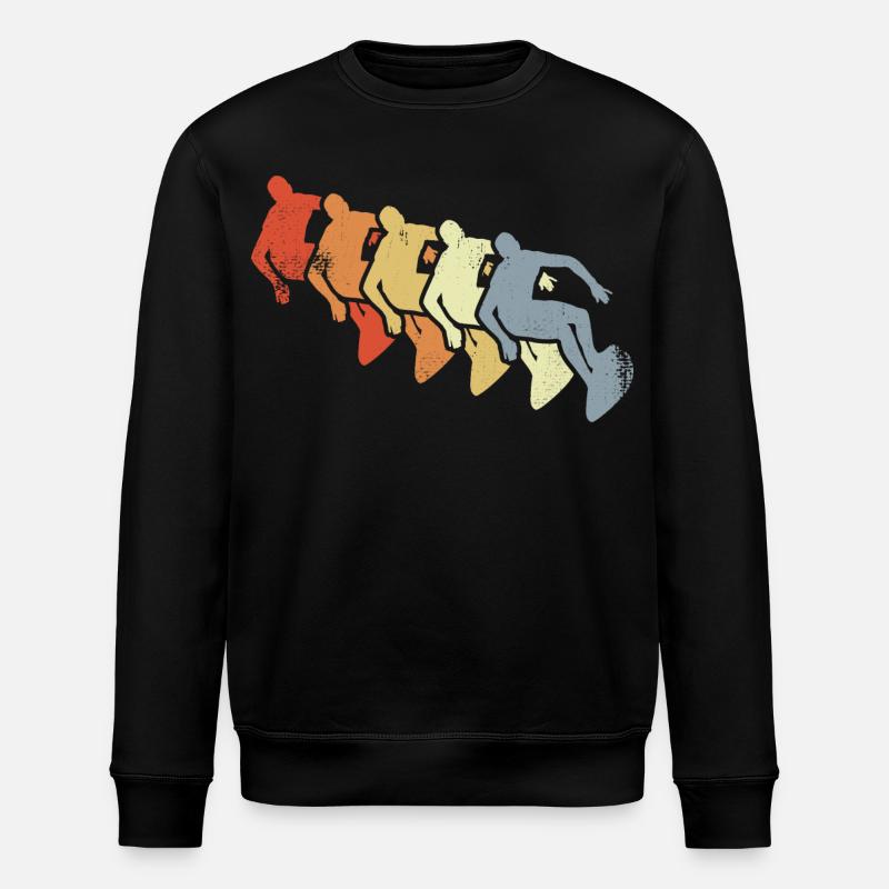 Surf Look rétro - Sweat bio ROLLER Stanley/Stella Unisexe - noir