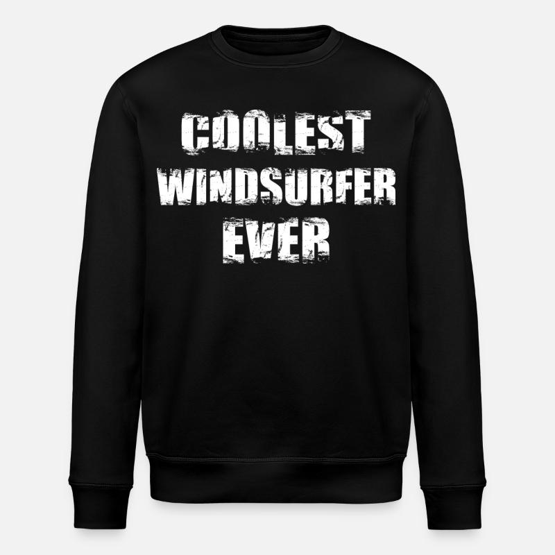 Coolest Windsurfer Ever - Stanley/Stella ROLLER Unisex Organic Sweatshirt - black