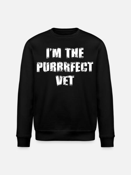 Ich bin der perfekte Tierarzt - Stanley/Stella Unisex Bio-Sweatshirt ROLLER - Schwarz
