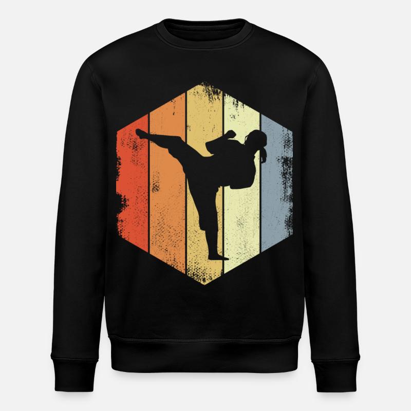 Dessin de fille de karaté - Sweat bio ROLLER Stanley/Stella Unisexe - noir