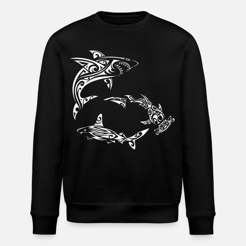 Requins polynésiens blancs - Sweat bio ROLLER Stanley/Stella Unisexe - noir