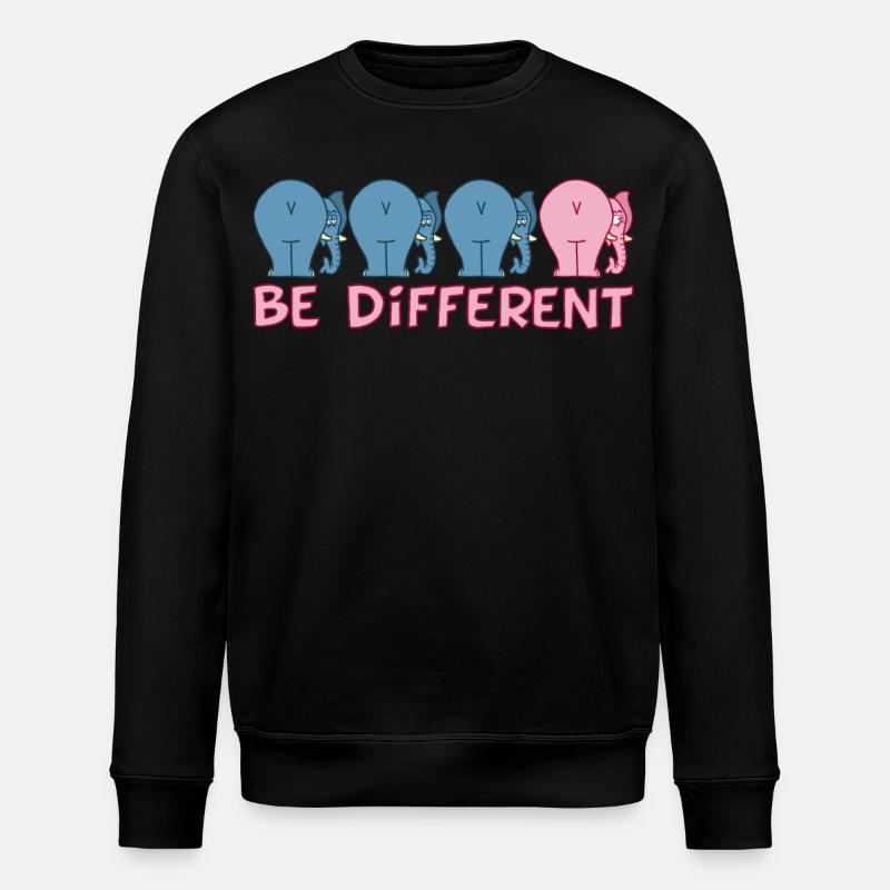 A different elephant - Stanley/Stella ROLLER Unisex Organic Sweatshirt - black