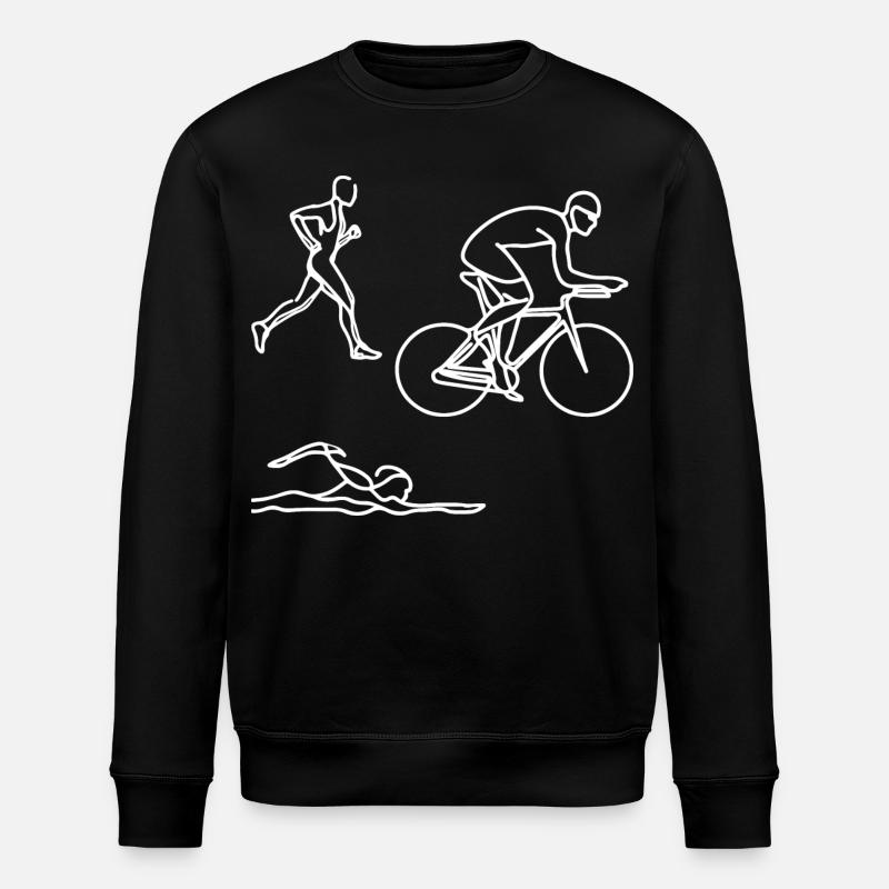 Dessin de triathlon - Sweat bio ROLLER Stanley/Stella Unisexe - noir