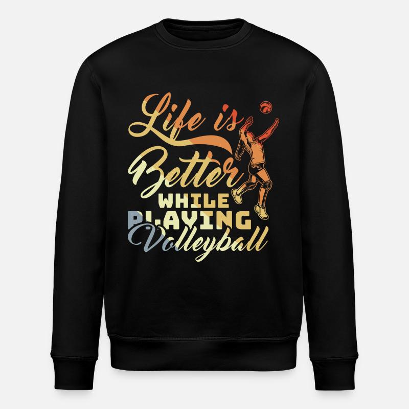 Motivation de l’équipe de volley-ball - Sweat bio ROLLER Stanley/Stella Unisexe - noir