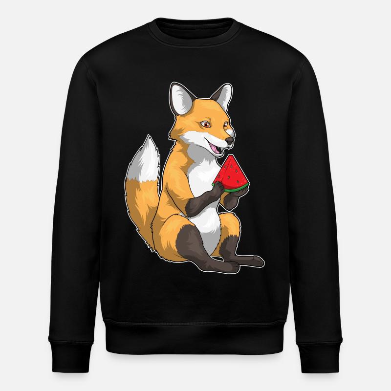 Fruit de la pastèque Fox - Sweat bio ROLLER Stanley/Stella Unisexe - noir