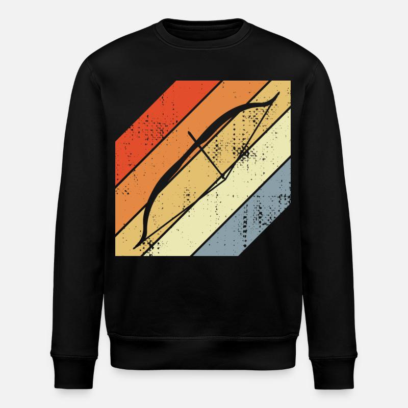 Retro Bogensport - Stanley/Stella Unisex Bio-Sweatshirt ROLLER - Schwarz