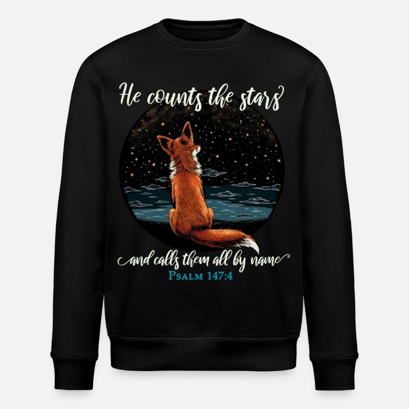 Bibelvers Christlich Religiös - Stanley/Stella Unisex Bio-Sweatshirt ROLLER - Schwarz