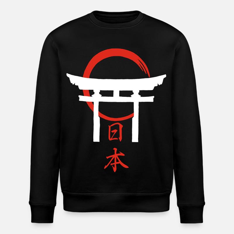 Torii-Tor (Weiß) - Stanley/Stella Unisex Bio-Sweatshirt ROLLER - Schwarz