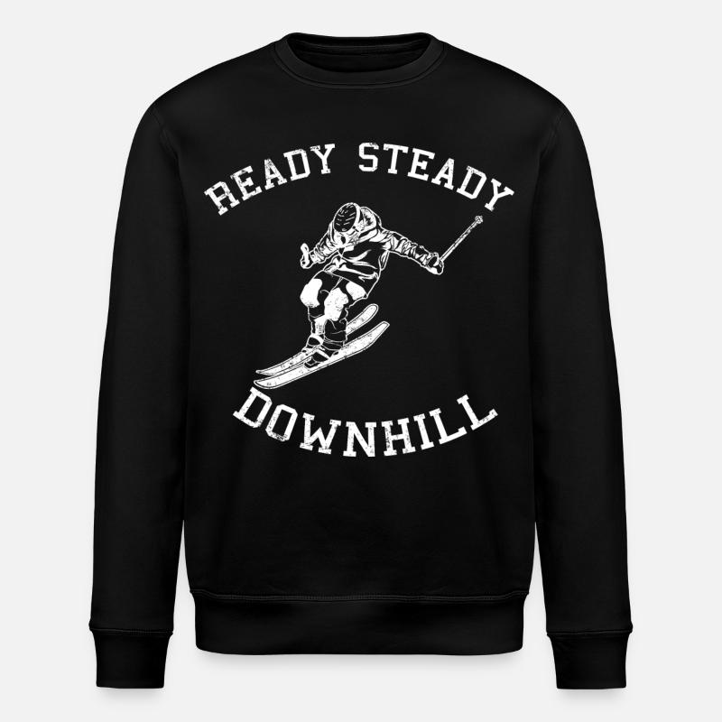 Ready Steady Downhill - Stanley/Stella ROLLER Unisex Organic Sweatshirt - black