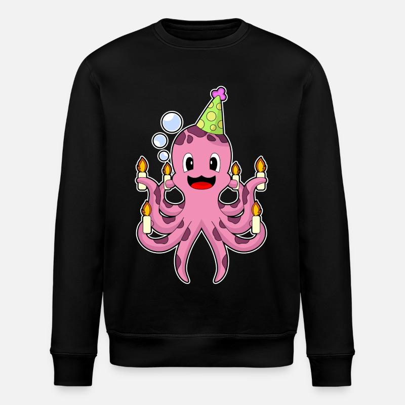 Bougies d’anniversaire Octopus - Sweat bio ROLLER Stanley/Stella Unisexe - noir