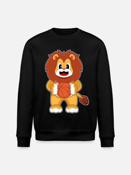 Lion Basketball Player Basketball - Stanley/Stella ROLLER Unisex Organic Sweatshirt - black