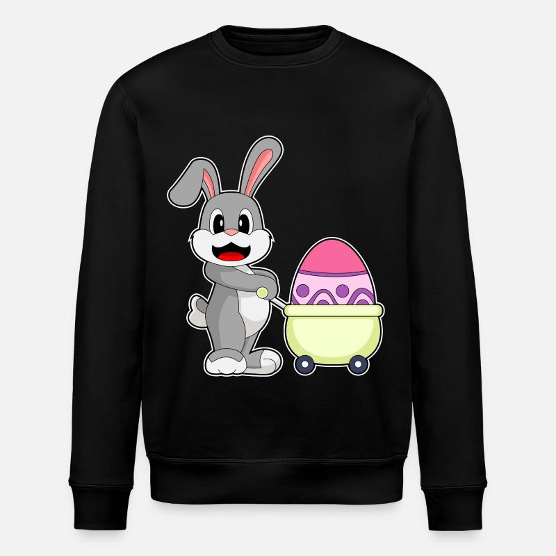 Hase Ostern Einkaufen - Stanley/Stella Unisex Bio-Sweatshirt ROLLER - Schwarz