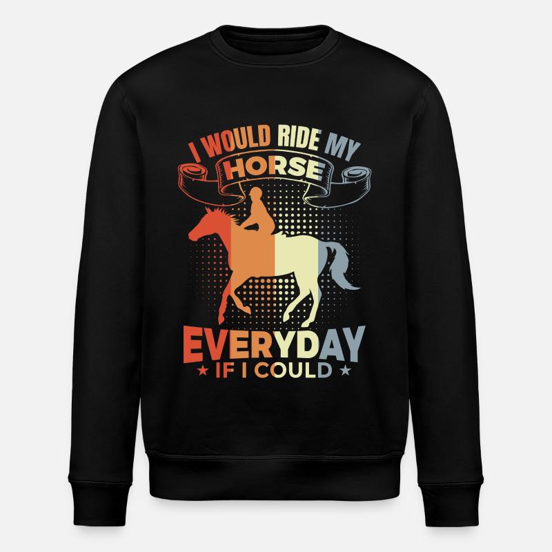 Inspiration du cavalier - Sweat bio ROLLER Stanley/Stella Unisexe - noir