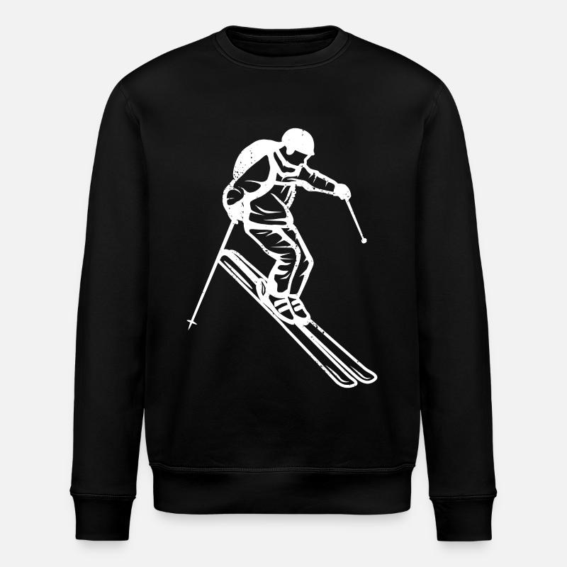 Dessin de skieur - Sweat bio ROLLER Stanley/Stella Unisexe - noir