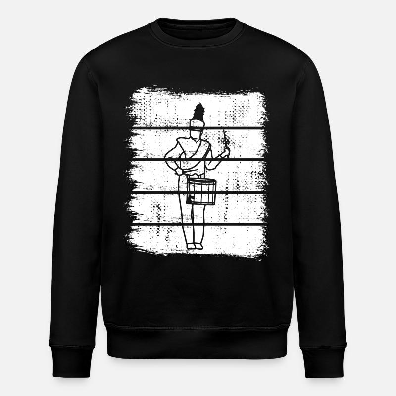 Croquis de batteur - Sweat bio ROLLER Stanley/Stella Unisexe - noir