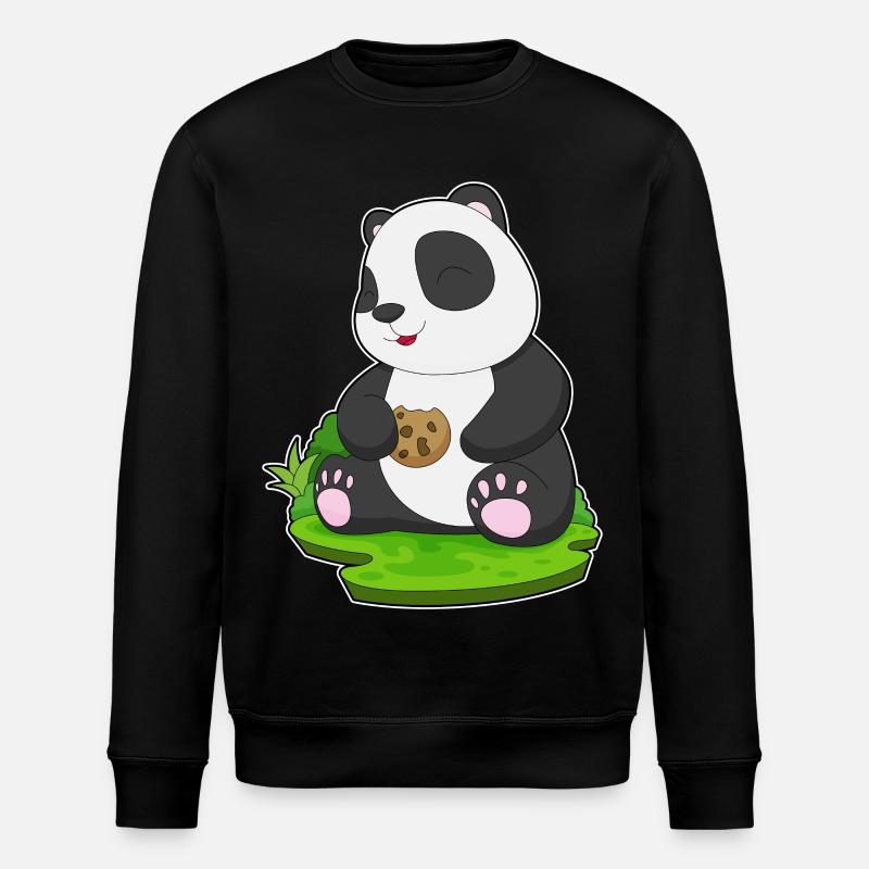 Biscuit Panda - Sweat bio ROLLER Stanley/Stella Unisexe - noir