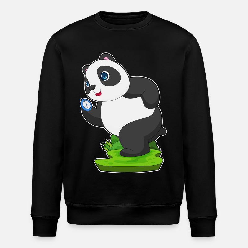Panda Jogger Chronomètre Jogging - Sweat bio ROLLER Stanley/Stella Unisexe - noir