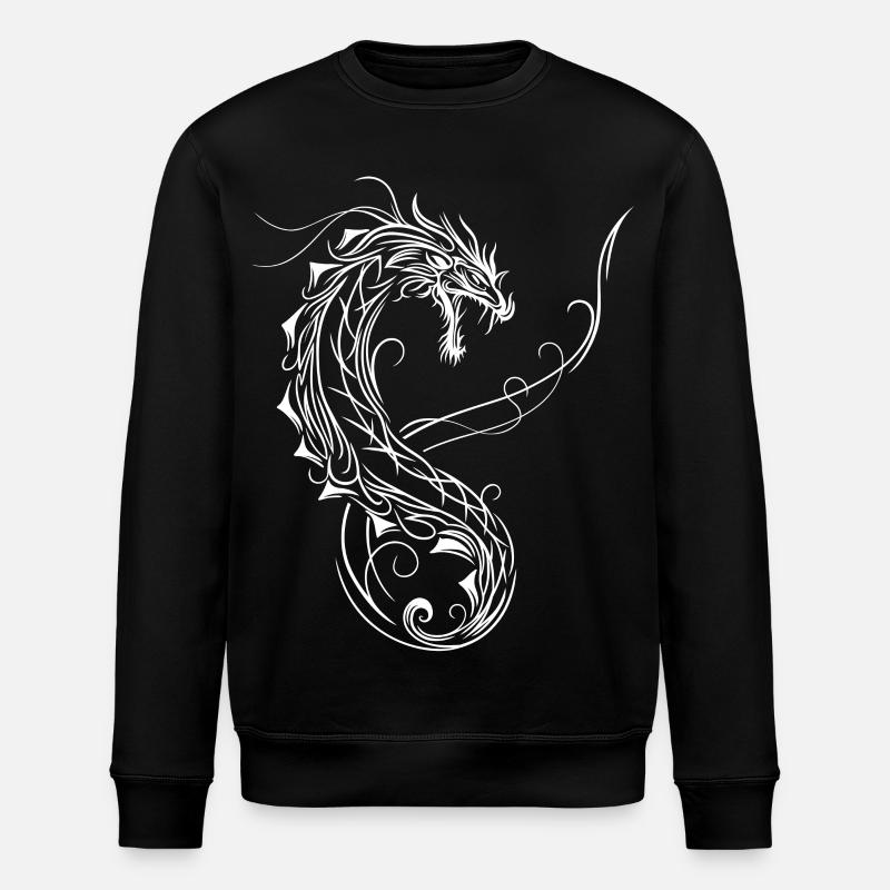 Drache Fantasy Feuerdrache - Stanley/Stella Unisex Bio-Sweatshirt ROLLER - Schwarz