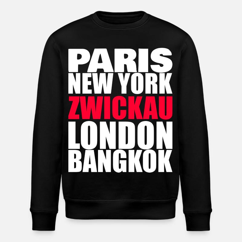 Zwickau Stadt - Stanley/Stella Unisex Bio-Sweatshirt ROLLER - Schwarz