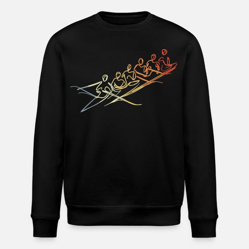 Dessin de l’équipe d’aviron - Sweat bio ROLLER Stanley/Stella Unisexe - noir