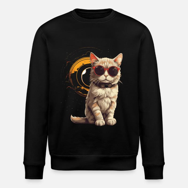 SOLAR ECLIPSE ASTRONOMY LOVERS - Stanley/Stella ROLLER Unisex Organic Sweatshirt - black